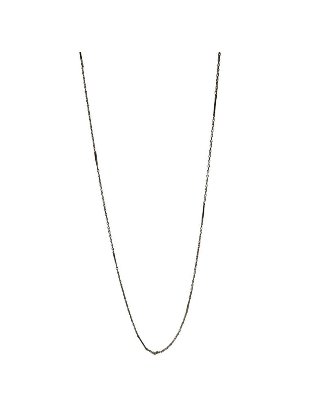 Vintage Delicate Station Chain Necklace Gold Tone Bar Accents Dainty Minimalist